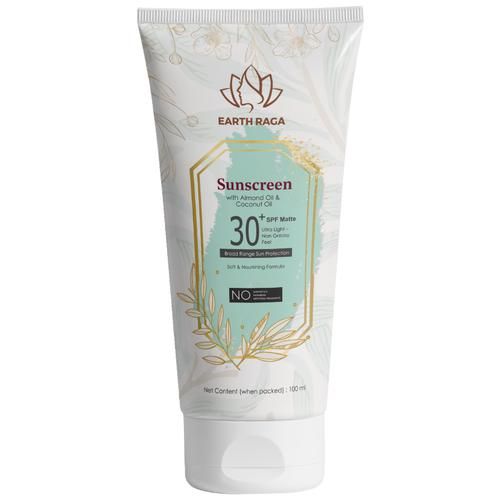 Buy Earthraga Almond Oil & Coconut Oil Sunscreen - 30+ SPF, Matte ...