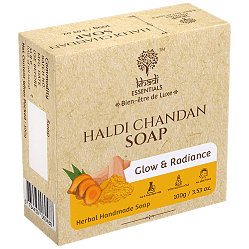 Buy Khadi Essentials Haldi Chandan Herbal Handmade Soap For Glow