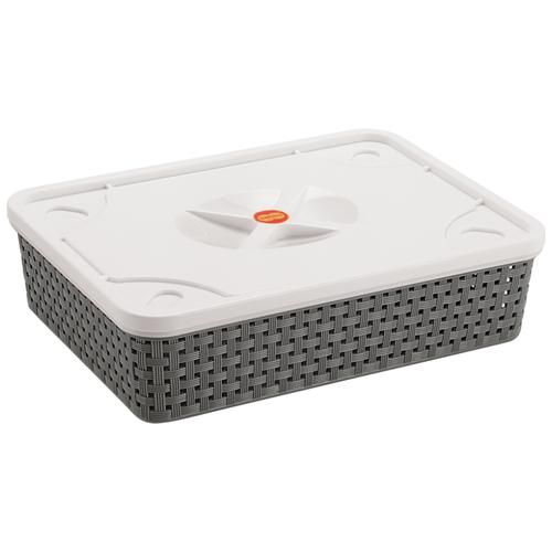 1pc Kitchen Fridge Storage Box For Fish Meat, With Lid, Plastic