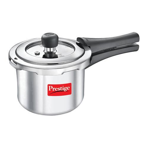 New Prestige Popular Aluminium Pressure Cooker, 3 Litres, Silver