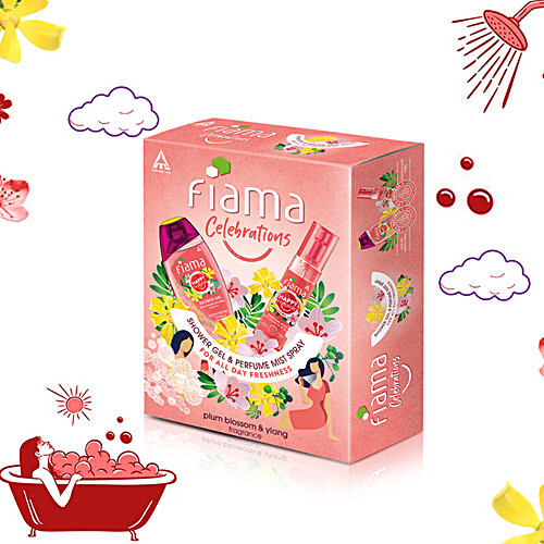 Buy Fiama Celebrations Combo Pack Happy Naturals Plum Blossom