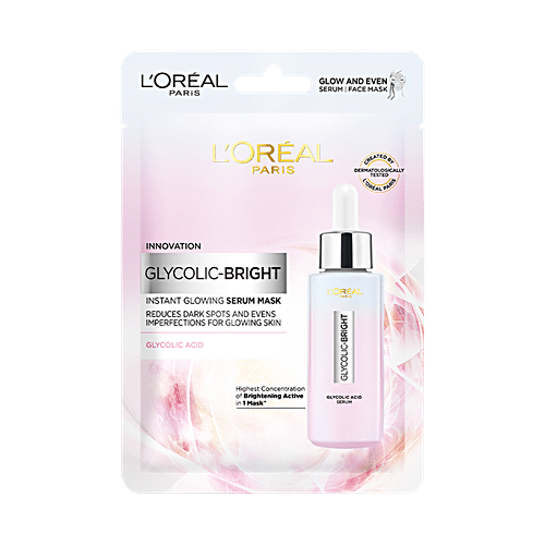 Buy Loreal Paris Glycolic Bright Instant Glowing Serum Sheet Mask ...