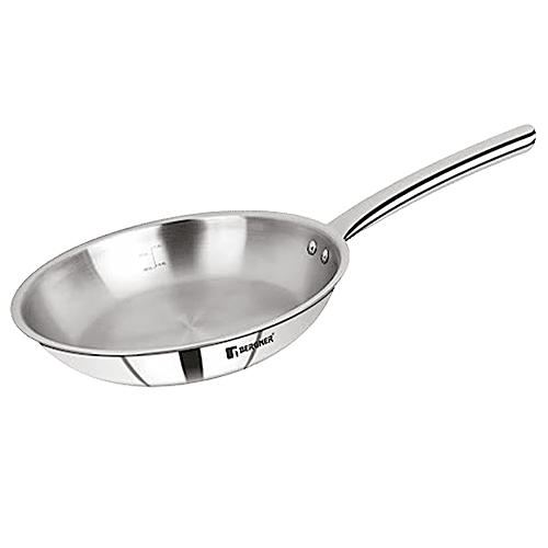 Bergner Stainless Steel 3-Ply 3.1 Liter 26 cm Saute pan With Lid Induction  Base