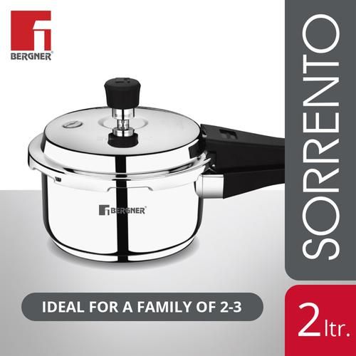 Buy Bergner Sorrento Stainless Steel Pressure Cooker With Outer Lid -  Triply Bottom, Induction Base, 5 Year Warranty, Silver Online at Best Price  of Rs 1699 - bigbasket