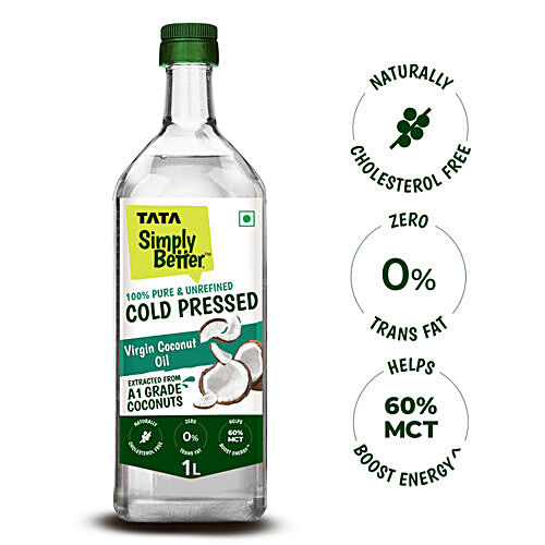 Buy Tata Simply Better Pure Unrefined Cold Pressed Virgin Coconut Oil Online At Best Price Of