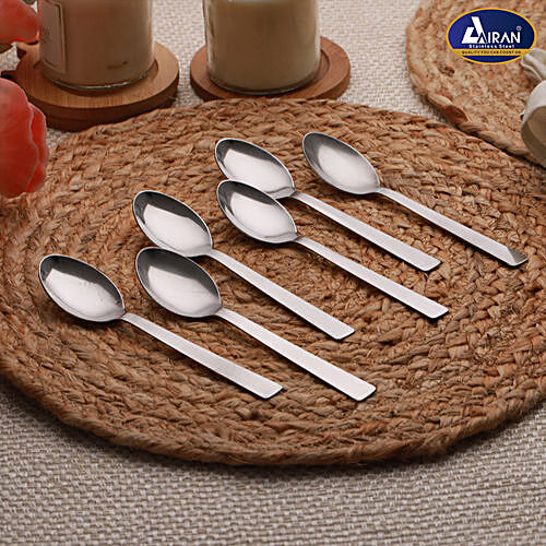 Buy AIRAN Stainless Steel Dessert Spoon Set - Silver Online at Best Price  of Rs 99 - bigbasket