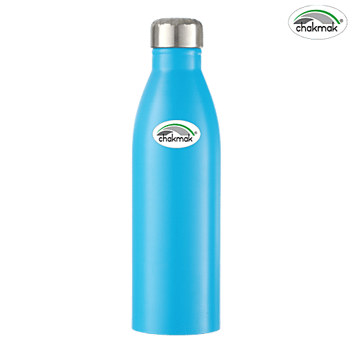 Buy Chakmak Pure Stainless Steel Water Bottle - Blue Online at Best ...