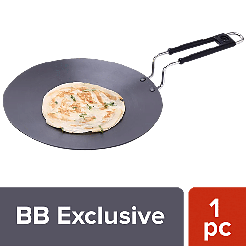 Wonderchef Hard Anodized Indian Cooking Roti Tawa with Riveted Handle;  25cm; Grey