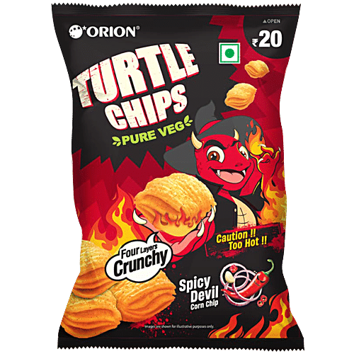 Buy Orion Spicy Devil Corn Turtle Chips Online at Best Price of Rs 20 ...