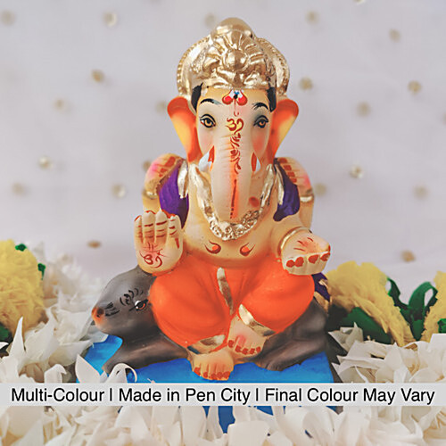 Buy House Of Festivals Ganpati Clay Murti Ganesha Idol Eco Friendly Cm Hof Gi Bang