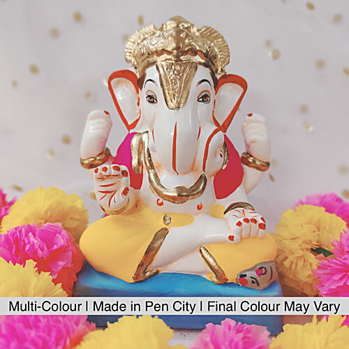 Buy House Of Festivals Ganpati Clay Murti Ganesha Idol Eco Friendly Cm Hof Gi Bang