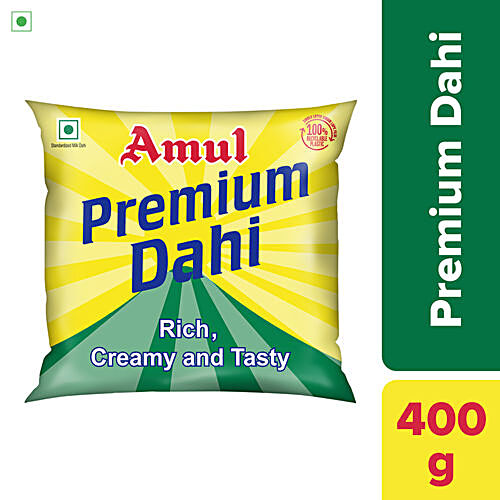 Amul Premium Dahi, 400 g Pouch Rich, Creamy & Tasty