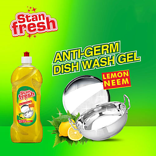 Stanfresh Anti-Germ Dishwash Gel - Lemon 750ml – Stanvac Prime