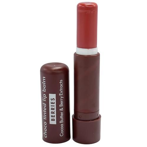 mCaffeine Choco Tinted Lip Balm - With Berries, 4.5 g  Heals dry and chapped lips
