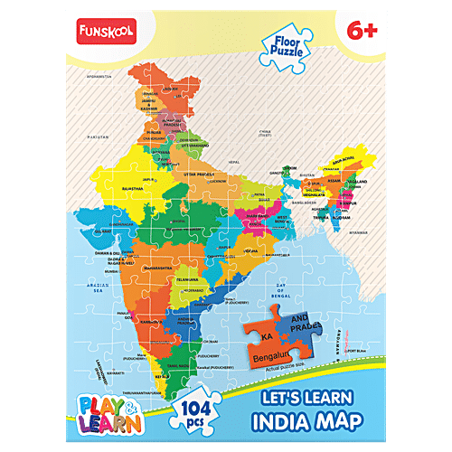 Buy Puzzles Play, Read & Learn India Puzzle Map - For 6 Years+ ...