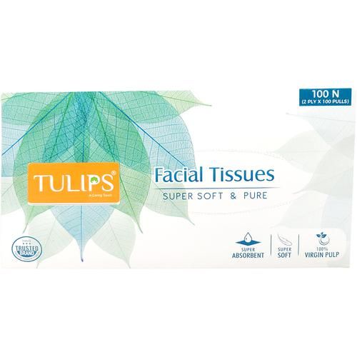 Buy Tulips Facial Dry Tissue Paper - Super Soft, Super Absorbent & 100% ...
