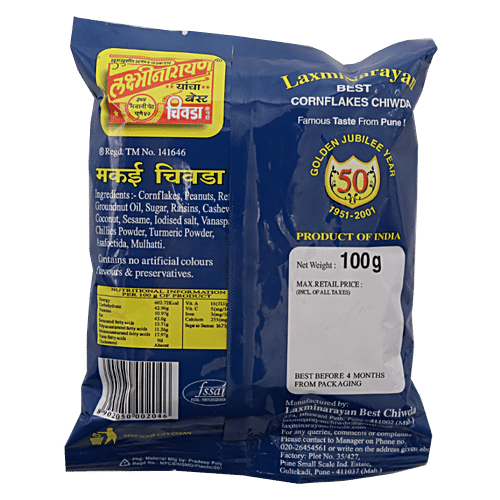 Buy Lakshmi Narayan Namkeen Corn Flakes Chiwda 100 Gm Online at the ...