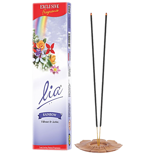 Buy Cycle Agarbathi Lia Rainbow Incense Candle Sticks 122 Gm Online at ...