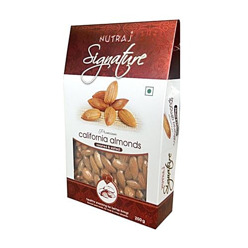 Buy Nutraj Signature Almonds Roasted Salted 200 Gm Carton Online at the ...