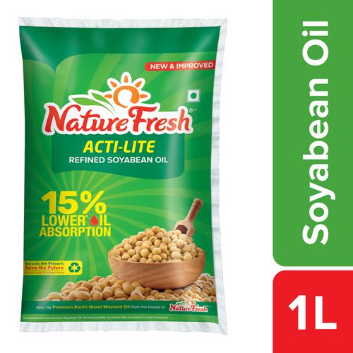 Følge efter Modstander Skjult Buy Nature Fresh Soyabean Oil Acti Lite Refined 1 Ltr Pouch Online at the  Best Price - bigbasket