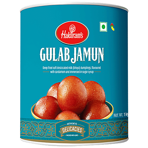 Buy Haldirams Sweets Gulab Jamun Del 1 Kg Pouch Online at the Best ...