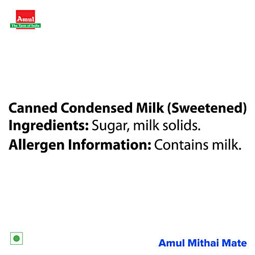 Amul Sweetened Condensed Milk Mithai Mate, 200 g Tin 