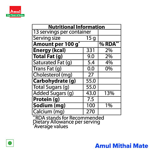 Amul Sweetened Condensed Milk Mithai Mate, 200 g Tin 