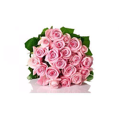 Buy FERNS N PETALS Flower Bouquet - Pink Rose 1 pc Online at Best Price ...