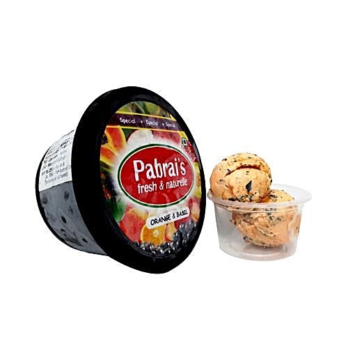 Buy Pabrais Natural Ice Cream Ice Cream Fresh Fruit Orange Basil