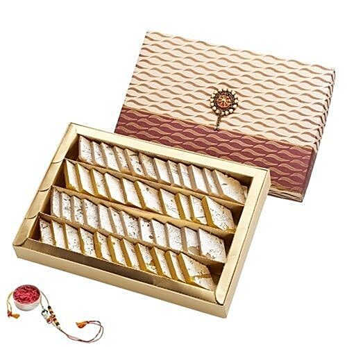 Buy Raksha Bandhan Store Celebration Kaju Katli Gift Box - With Rakhi ...