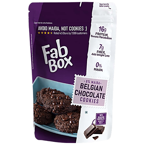 Buy Fabbox Belgium Chocolate Cookies Whole Wheat Flour No Maida