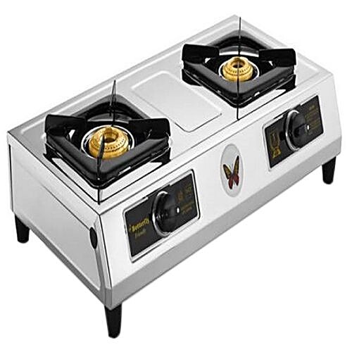 Butterfly gas stove clearance 2 burner glass top