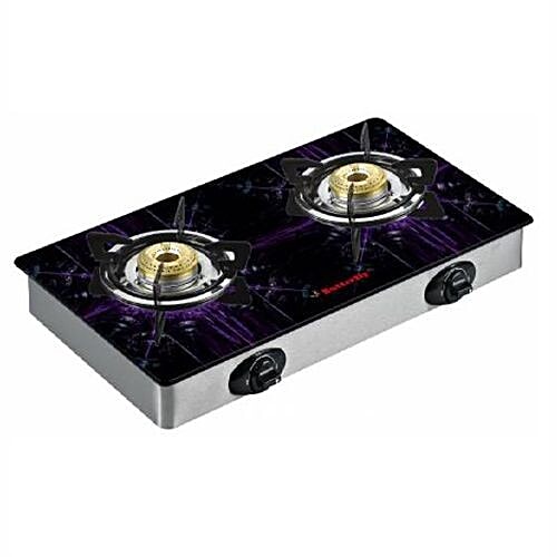 printed glass top gas stove