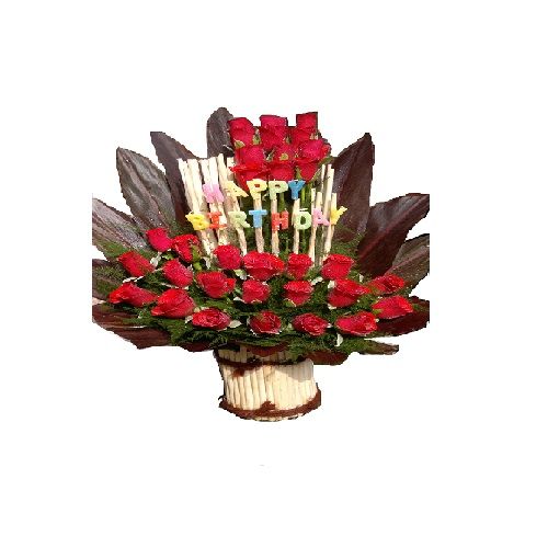 Buy Blooms Bouquets Flower Bouquet Birthday Red Online At Best Price Bigbasket