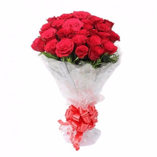 Buy Blooms & Bouquet Flower Bouquet - 8 Charming Red Roses Online at ...