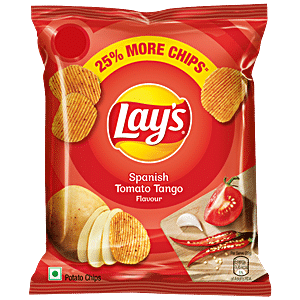 Buy Lays Potato Chips - Spanish Tomato Tango Flavour, Crunchy Snacks ...