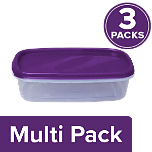 Tupperware Plastic Container- 500 ml, 1.2L 4 pcs, Purple 