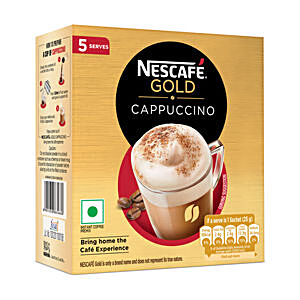 Nescafe Gold Cappuccino Instant Coffee Premix 125 g (5 Sachets X 25 g Each)