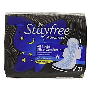 Buy STAYFREE Secure Nights Sanitary Pad - With Cottony Soft Comfort & Back  Leak Guard Online at Best Price of Rs 445.5 - bigbasket