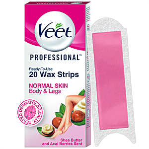 Buy Veet Professional Waxing Strips Kit For Normal Skin Online