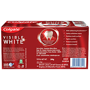 Buy Colgate Toothpaste Visible White Saver Pack 200 Gm Online At