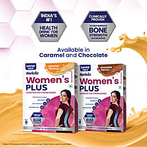 Buy Women's Horlicks Plus Caramel Flavour Nutrition Drink 400 g Online at  Best Prices in India - JioMart.