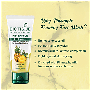 Biotique Bio Pineapple Oil Control Foaming Face Wash, 200 ml