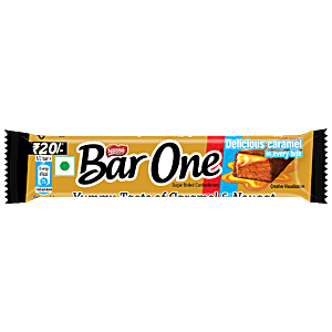 Buy Nestle Chocolate Bar Bar One Nougat Caramel Filled 12 Gm Pouch ...