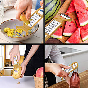 1pc Multifunctional dual use stainless steel face peeler vegetable, melon,  fruit, shredder apple peeler kitchen tools