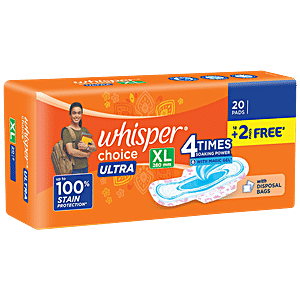 Buy Whisper Ultra Clean Sanitary Pads for Women, 50 thin Pads, XL+, Hygiene &  Comfort, Soft Wings, Dry top sheet, Suitable for Heavy flow, Odour free, 31.7 cm  Long