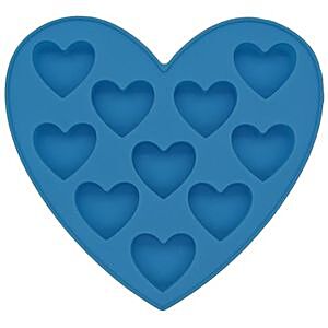 1pc Heart-shaped Silicone Fried Egg Mold, Blue