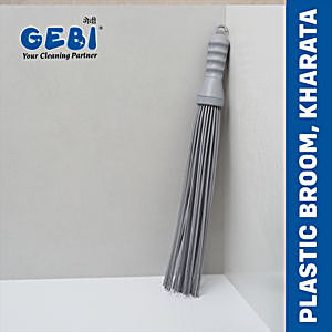 Plastic Broom for Bathroom Cleaning, Long Handle Jhadu with 60 Plastic  Sticks