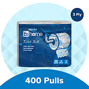 Buy BB Home Toilet Tissue Paper Roll - 3-Ply Online at Best Price of Rs 299  - bigbasket