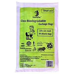 Clean India Garbage Bags Medium for Home 90 Pcs, Dustbin Bags, Recyclable Garbage  Bag, Size 19 x 21 Inch (30 Pcs X 3) - Black